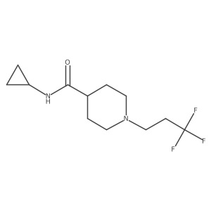 N-cyclopropyl-1-(3,3,3-trifluoropropyl)piperidine-4-carboxamide结构式