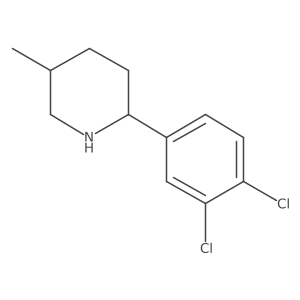 rel-(2R,5S)-2-(3,4-Dichlorophenyl)-5-methylpiperidine Structure