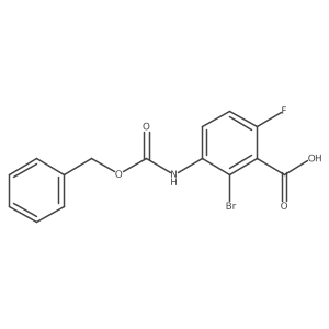 3-{[(Benzyloxy)carbonyl]amino}-2-bromo-6-fluorobenzoic acid结构式