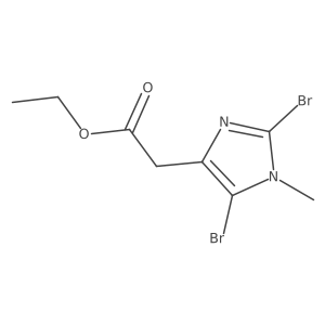ethyl2-(2,5-dibromo-1-methyl-1H-imidazol-4-yl)acetate结构式