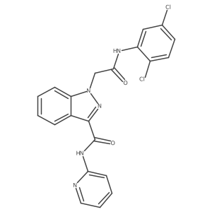 1-(2-((2,5-dichlorophenyl)amino)-2-oxoethyl)-N-(pyridin-2-yl)-1H-indazole-3-carboxamide结构式