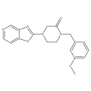 1-[(3-Methoxyphenyl)methyl]-4-{[1,3]thiazolo[4,5-c]pyridin-2-yl}piperazin-2-one结构式