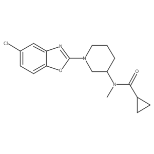 N-[1-(5-chloro-1,3-benzoxazol-2-yl)piperidin-3-yl]-N-methylcyclopropanecarboxamide Structure