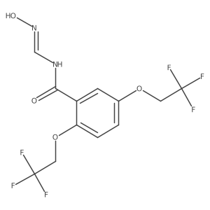 N-[(hydroxyimino)methyl]-2,5-bis(2,2,2-trifluoroethoxy)benzenecarboxamide Structure