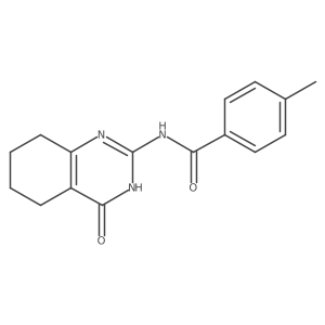 4-methyl-N-(4-oxo-3,4,5,6,7,8-hexahydro-2-quinazolinyl)benzenecarboxamide结构式