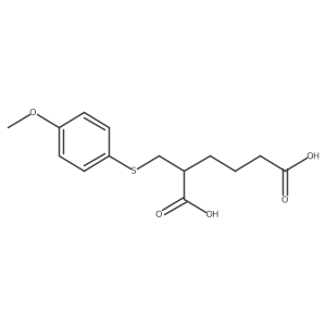 2-[[(4-Methoxyphenyl)thio]methyl]hexanedioic acid Structure