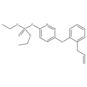 O,O-Diethyl O-(6-(2-(2-propenyl)phenoxy)-3-pyridazinyl) phosphorothioate结构式