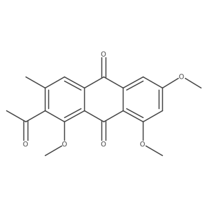 2-Acetyl-1,6,8-trimethoxy-3-methyl-9,10-anthracenedione结构式