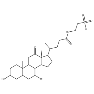 2-[[(4R)-4-[(3R,5S,7R,10S,13R,17R)-3,7-dihydroxy-10,13-dimethyl-12-oxo-1,2,3,4,5,6,7,8,9,11,14,15,16,17-tetradecahydrocyclopenta[a]phenanthren-17-yl]pentanoyl]amino]ethanesulfonic acid Structure
