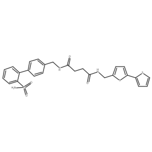 N-[2,2'']Bithiophenyl-5-ylmethyl-N''-(2''-sulfamoyl-biphenyl-4-ylmethyl)-succinamide结构式