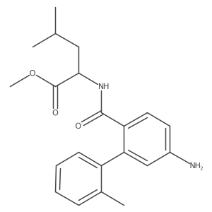 Methyl (5-amino-2'-methyl-[1,1'-biphenyl]-2-carbonyl)-L-leucinate结构式