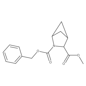 O2-benzyl O3-methyl 2-azabicyclo[2.1.1]hexane-2,3-dicarboxylate Structure