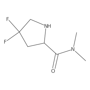 (2S)-4,4-difluoro-N,N-dimethylpyrrolidine-2-carboxamide结构式