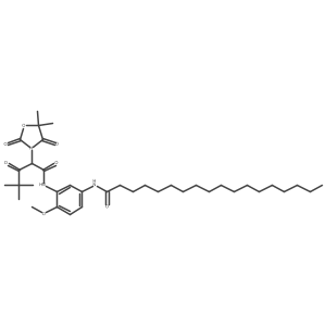 N-[3-[[2-(5,5-dimethyl-2,4-dioxo-1,3-oxazolidin-3-yl)-4,4-dimethyl-3-oxopentanoyl]amino]-4-methoxyphenyl]octadecanamide Structure