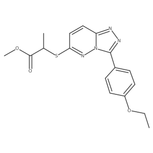 Methyl 2-((3-(4-ethoxyphenyl)-[1,2,4]triazolo[4,3-b]pyridazin-6-yl)thio)propanoate结构式