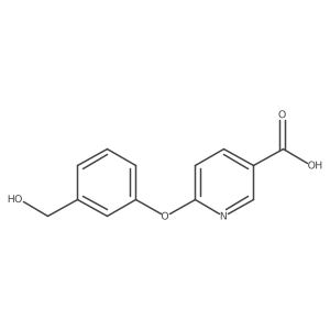 6-[3-(Hydroxymethyl)phenoxy]-3-pyridinecarboxylic acid Structure