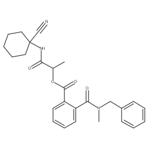 1-[(1-Cyanocyclohexyl)carbamoyl]ethyl 2-[benzyl(methyl)carbamoyl]benzoate结构式