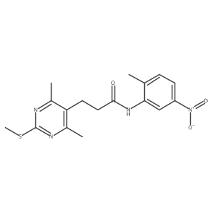 3-[4,6-dimethyl-2-(methylsulfanyl)pyrimidin-5-yl]-N-(2-methyl-5-nitrophenyl)propanamide结构式