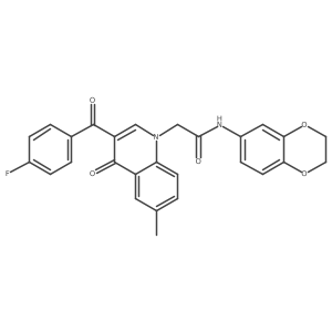 N-(2,3-dihydrobenzo[b][1,4]dioxin-6-yl)-2-(3-(4-fluorobenzoyl)-6-methyl-4-oxoquinolin-1(4H)-yl)acetamide Structure