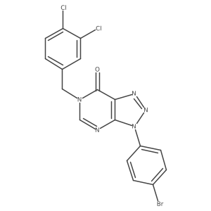 3-(4-bromophenyl)-6-(3,4-dichlorobenzyl)-3H-[1,2,3]triazolo[4,5-d]pyrimidin-7(6H)-one Structure