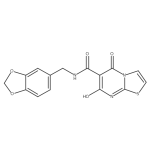 N-(benzo[d][1,3]dioxol-5-ylmethyl)-7-hydroxy-5-oxo-5H-thiazolo[3,2-a]pyrimidine-6-carboxamide Structure