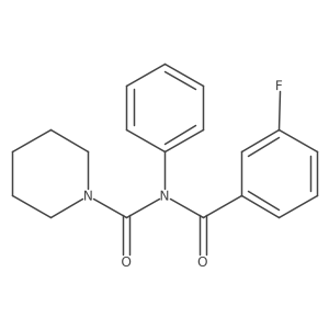 N-(3-fluorobenzoyl)-N-phenylpiperidine-1-carboxamide结构式