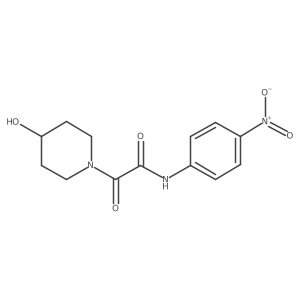 2-(4-hydroxypiperidin-1-yl)-N-(4-nitrophenyl)-2-oxoacetamide结构式