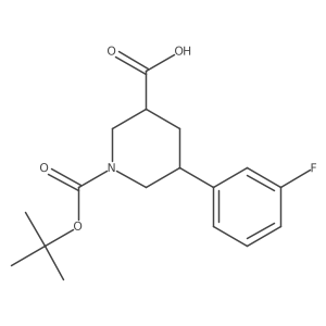 1-(1,1-Dimethylethyl) 5-(3-fluorophenyl)-1,3-piperidinedicarboxylate Structure
