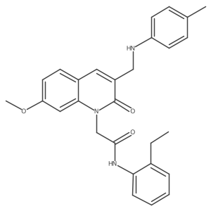 N-(2-ethylphenyl)-2-(7-methoxy-2-oxo-3-((p-tolylamino)methyl)quinolin-1(2H)-yl)acetamide Structure