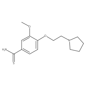 3-Methoxy-4-[2-(1-pyrrolidinyl)ethoxy]benzenecarbothioamide Structure