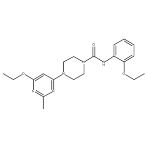 4-(6-ethoxy-2-methylpyrimidin-4-yl)-N-(2-ethoxyphenyl)piperazine-1-carboxamide结构式