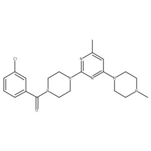 2-[4-(3-Chlorobenzoyl)piperazin-1-yl]-4-methyl-6-(4-methylpiperazin-1-yl)pyrimidine Structure