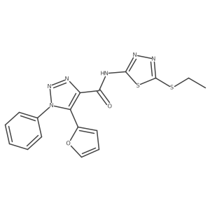 N-[5-(ethylsulfanyl)-1,3,4-thiadiazol-2-yl]-5-(furan-2-yl)-1-phenyl-1H-1,2,3-triazole-4-carboxamide Structure