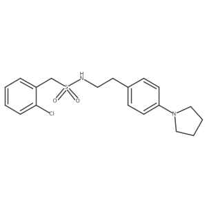 1-(2-chlorophenyl)-N-(4-(pyrrolidin-1-yl)phenethyl)methanesulfonamide Structure