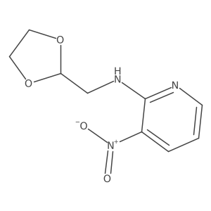N-(1,3-dioxolan-2-ylmethyl)-3-nitro-2-pyridinamine结构式