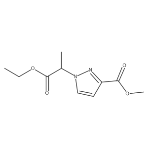 methyl 1-(1-ethoxy-1-oxopropan-2-yl)-1H-pyrazole-3-carboxylate结构式