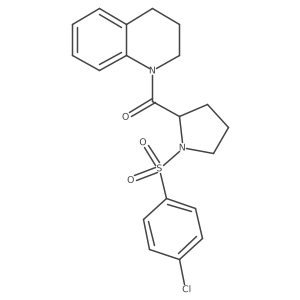(1-((4-chlorophenyl)sulfonyl)pyrrolidin-2-yl)(3,4-dihydroquinolin-1(2H)-yl)methanone Structure