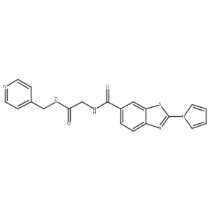 N-{2-oxo-2-[(pyridin-4-ylmethyl)amino]ethyl}-2-(1H-pyrrol-1-yl)-1,3-benzothiazole-6-carboxamide Structure