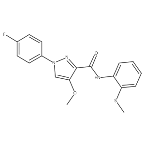 1-(4-fluorophenyl)-4-methoxy-N-[2-(methylsulfanyl)phenyl]-1H-pyrazole-3-carboxamide Structure