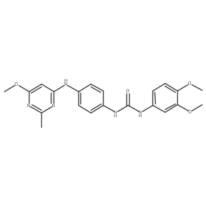 1-(3,4-Dimethoxyphenyl)-3-(4-((6-methoxy-2-methylpyrimidin-4-yl)amino)phenyl)urea结构式