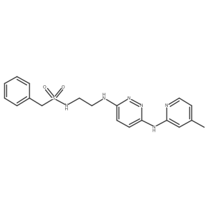 N-(2-((6-((4-methylpyridin-2-yl)amino)pyridazin-3-yl)amino)ethyl)-1-phenylmethanesulfonamide Structure