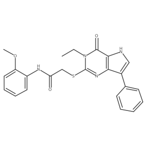 2-[(3-ethyl-4-oxo-7-phenyl-4,5-dihydro-3H-pyrrolo[3,2-d]pyrimidin-2-yl)sulfanyl]-N-(2-methoxyphenyl)acetamide Structure