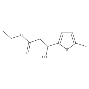 Ethyl 3-Hydroxy-3-(5-methyl-2-thienyl)propanoate结构式
