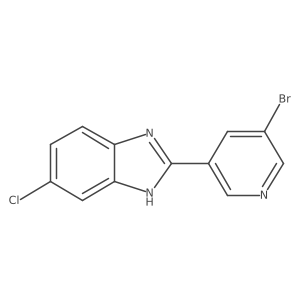 2-(5-Bromo-pyridin-3-yl)-6-chloro-1H-benzoimidazole结构式