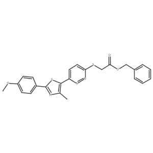 Benzyl 2-((6-(2-(4-methoxyphenyl)-4-methylthiazol-5-yl)pyridazin-3-yl)thio)acetate Structure