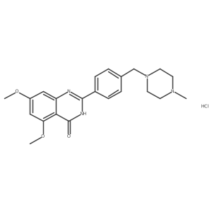 5,7-Dimethoxy-2-(4-((4-methylpiperazin-1-yl)methyl)phenyl)quinazolin-4(3h)-one hydrochloride Structure