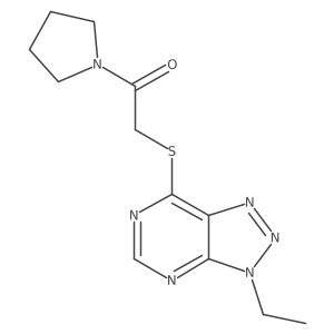 2-({3-ethyl-3H-[1,2,3]triazolo[4,5-d]pyrimidin-7-yl}sulfanyl)-1-(pyrrolidin-1-yl)ethan-1-one Structure