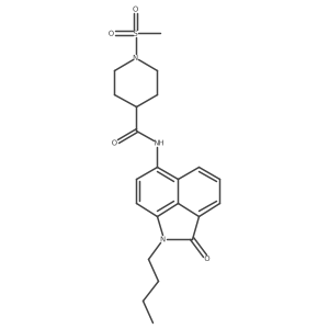 N-(1-butyl-2-oxo-1,2-dihydrobenzo[cd]indol-6-yl)-1-(methylsulfonyl)piperidine-4-carboxamide Structure
