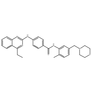 4-[(4-ethylquinazolin-2-yl)amino]-N-[2-methyl-5-(morpholin-4-ylmethyl)phenyl]benzamide结构式