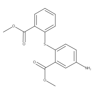 Methyl 5-amino-2-(2-(methoxycarbonyl)phenylthio)benzoate结构式